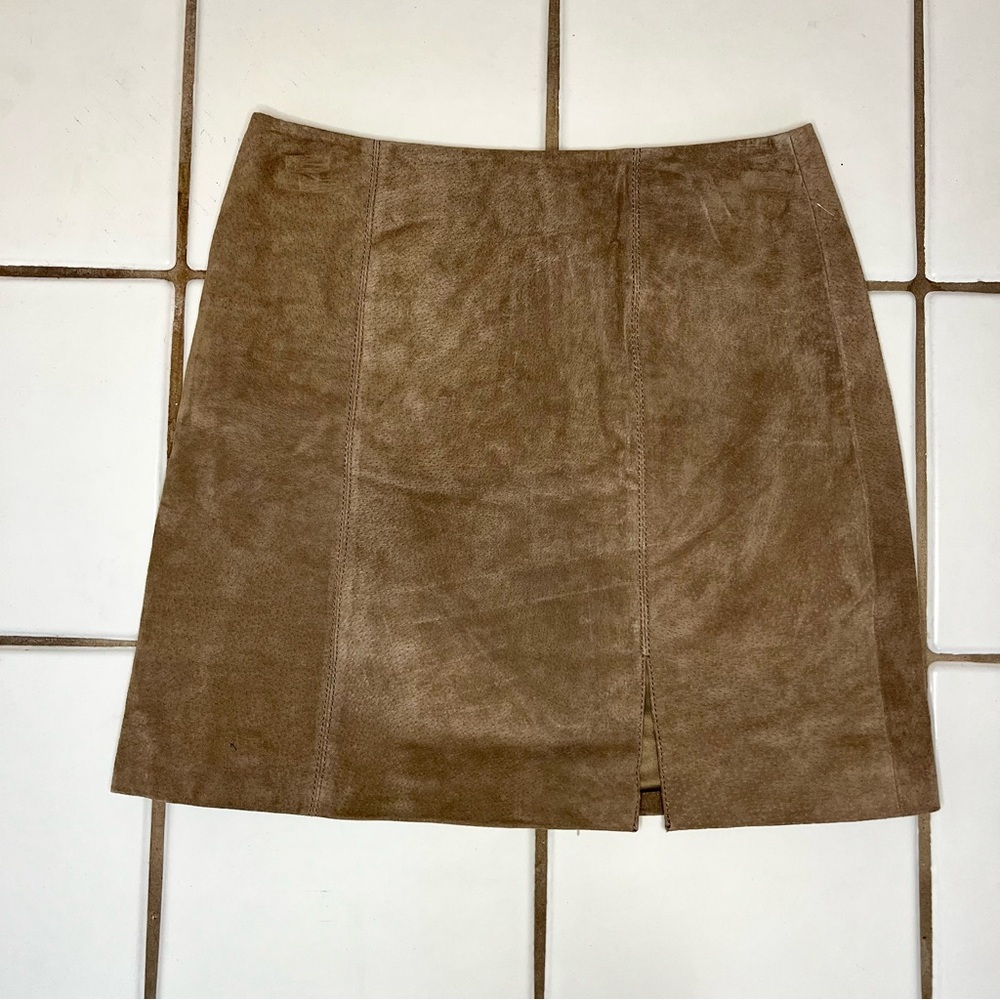 Blank NYC Suede Tan Mini Skirt